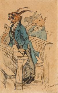 Paul Gavarni - Die Abgeordneten als Tiere.