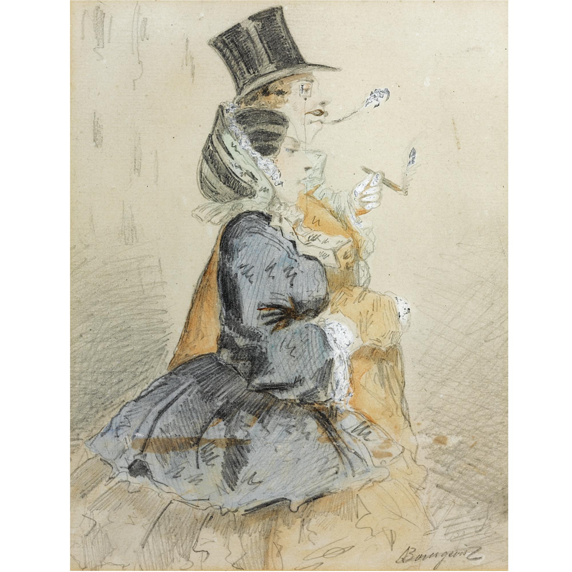 Paul Gavarni - Le Couple Bourgeois