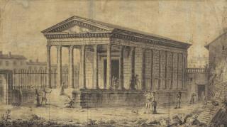 Paul Gregoire - An Ancient Temple With Visitors And Beggars In Front