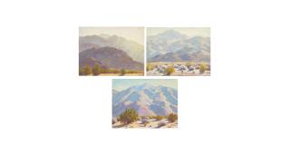 Paul Grimm - Desert Foothills (a group of three) each 9 x 12 in. each unframed