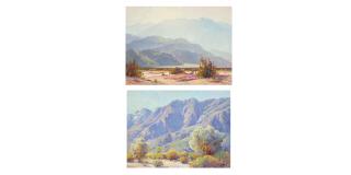 Paul Grimm - Early Morning Desert and Along the Mountains (a group of two) each 12 x 16 in. each unframed