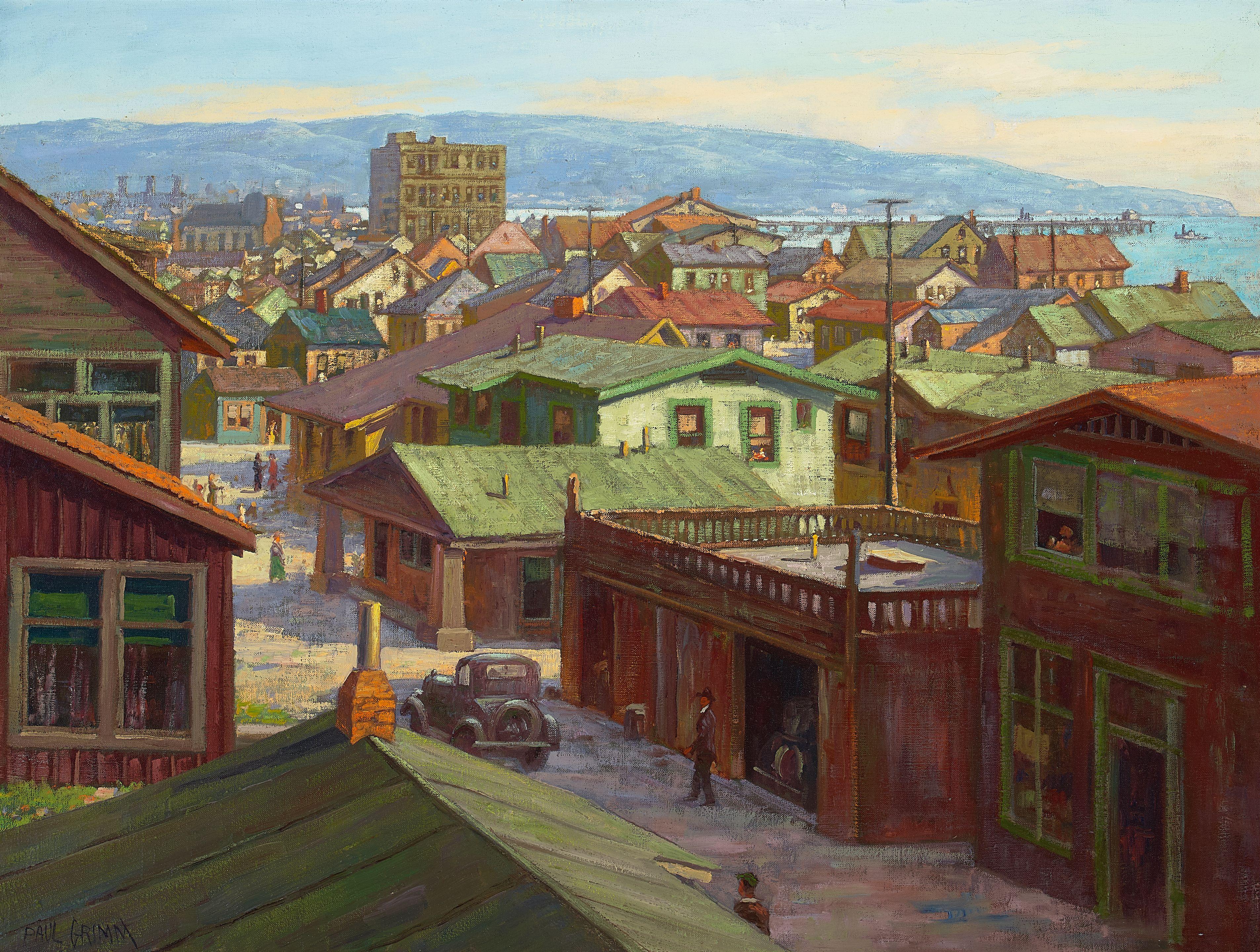 Paul Grimm - Hermosa Beach 26 1/2 x 35 in. framed 35 x 44 in.