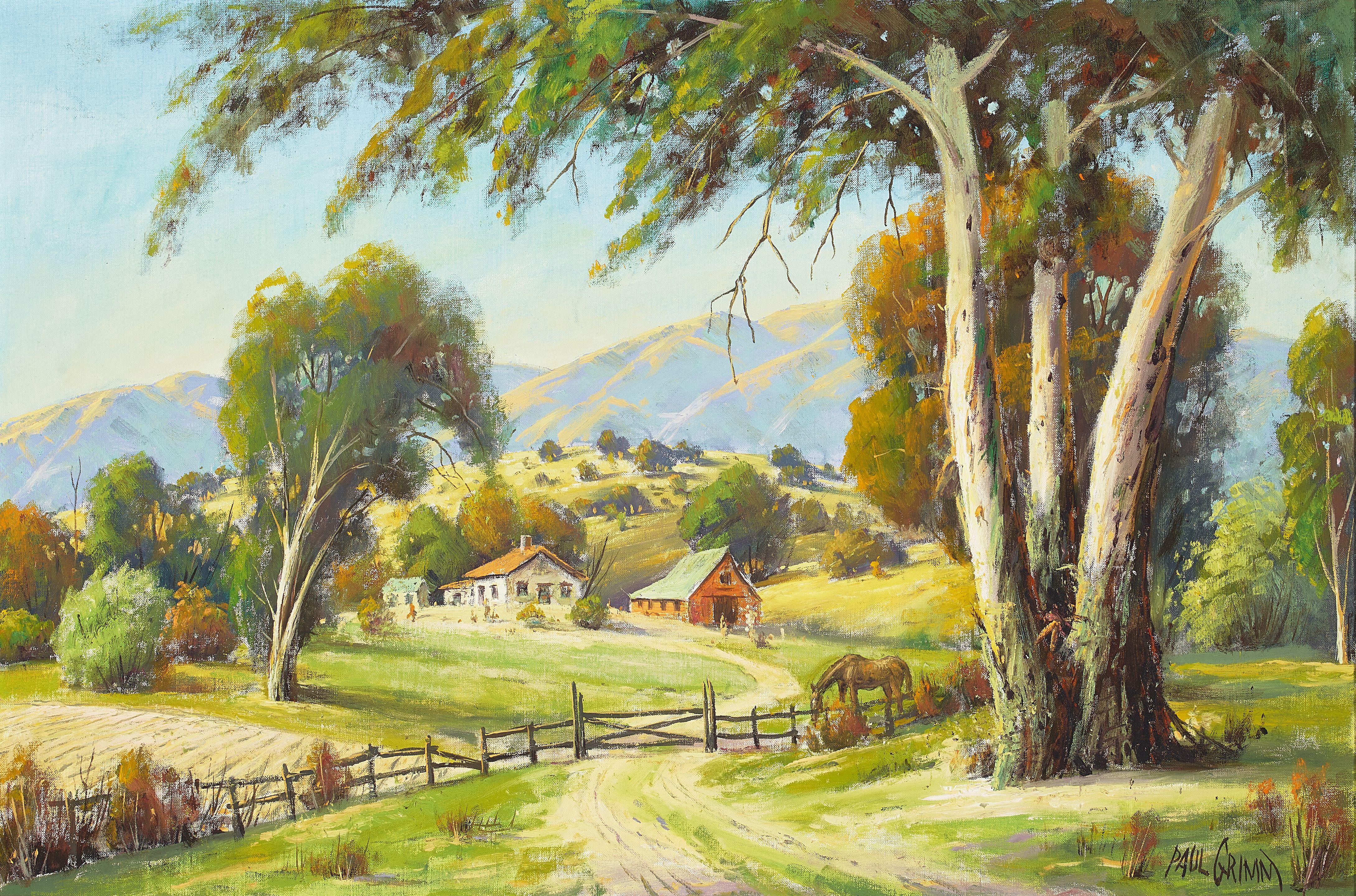 Paul Grimm - Peaceful Vista 20 x 30 in. framed 25 1/2 x 35 3/4 in.