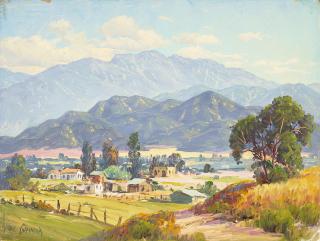 Paul Grimm - Small Hamlet, Ranch Fencing and Edge of Ranch (a group of three) each 9 x 12 in. each unframed