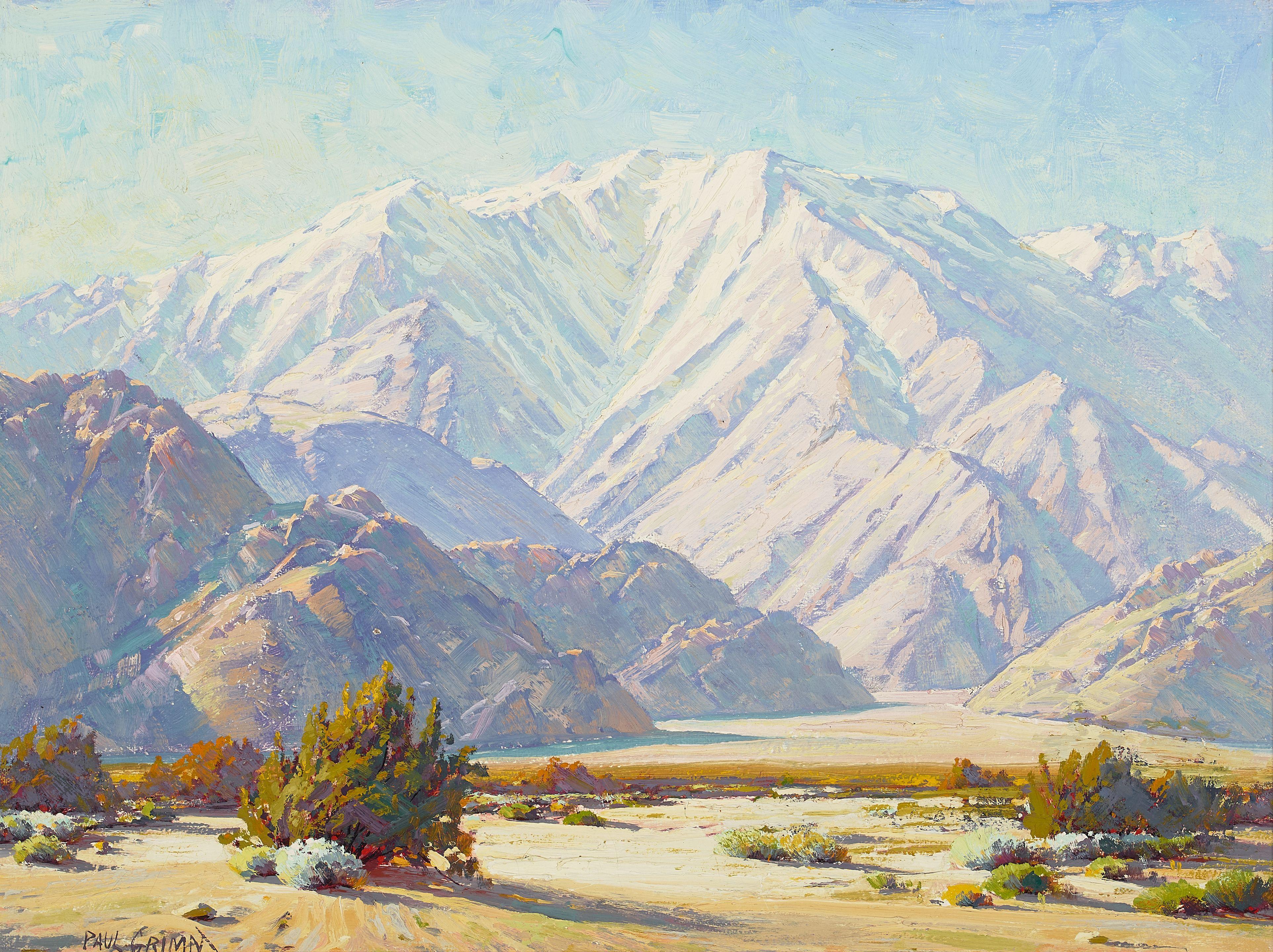 Paul Grimm - Snow Clad San Jacinto 18 x 24 in. framed 24 1/2 x 31 in.