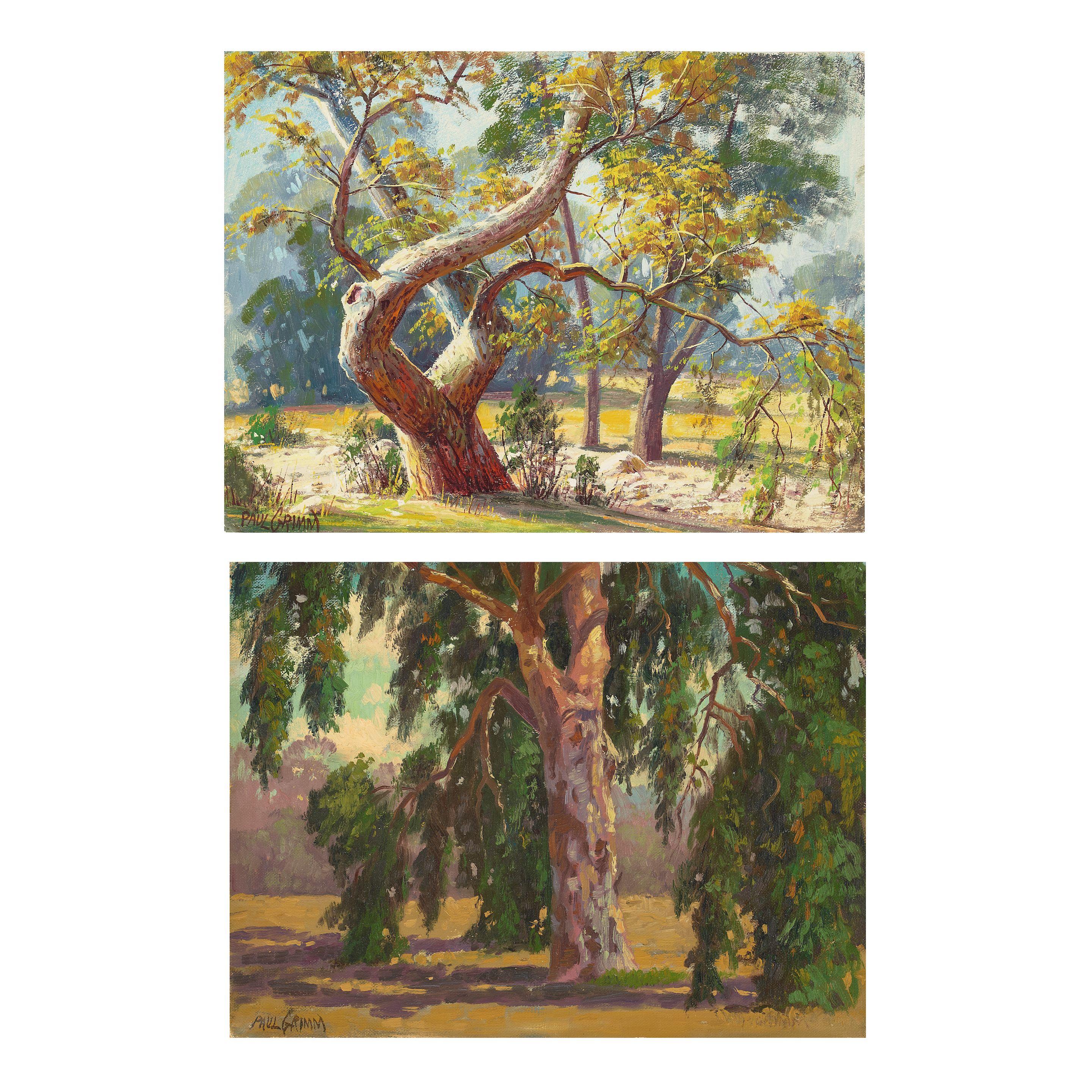 Paul Grimm - Sycamore and Old Eucalyptus (a group of two) each 12 x 16 in. each unframed