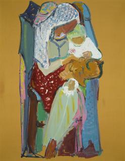 Paul Guiragossian - Lebanese mère Et Enfant (Mother And Child)