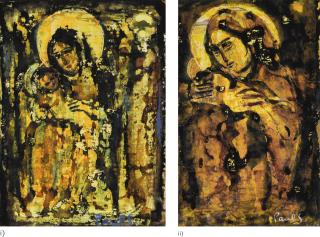 Paul Guiragossian - Lebanesei) Madonna And Child I Ii) Madonna And Child Ii