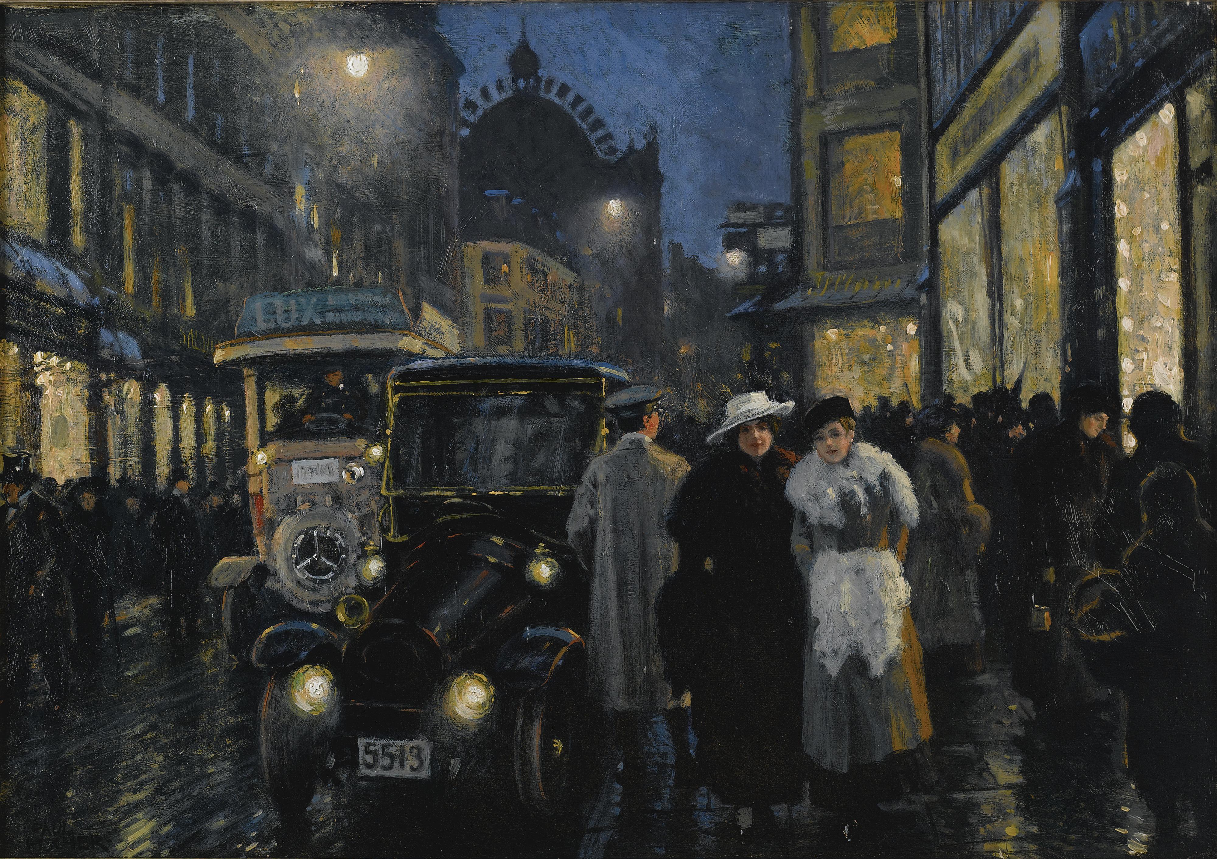 Paul Gustav Fischer - An Evening Stroll On The Boulevard