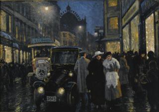 Paul Gustav Fischer - An Evening Stroll On The Boulevard