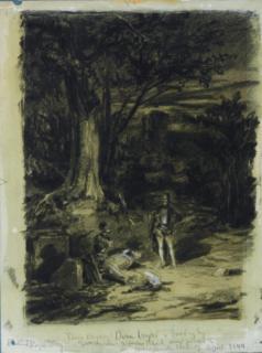 Paul-Gustave Doré - Soldiers by the evening camp fire