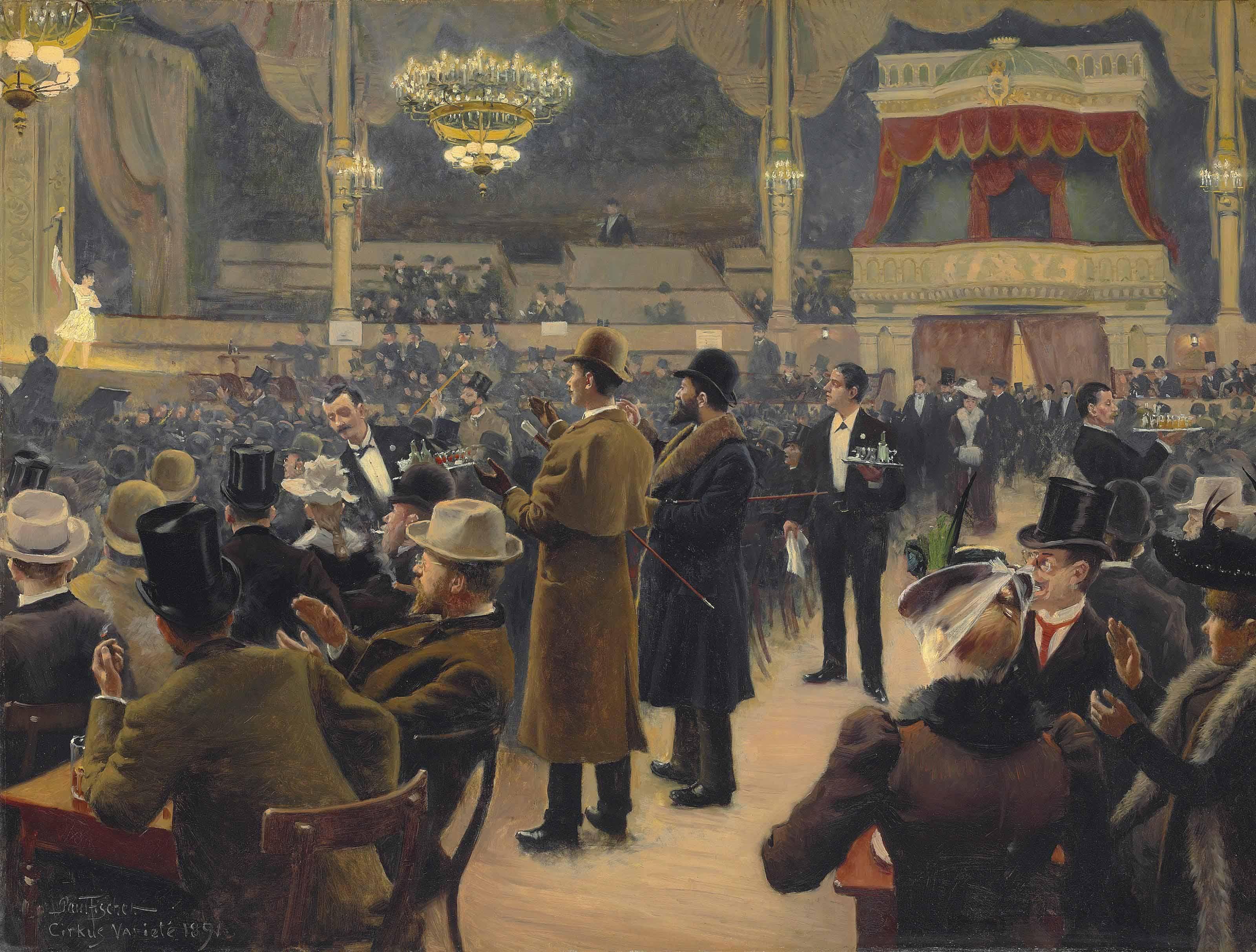Paul Gustave Fischer - I Cirkus Varieté: An evening at the Cirkusbygningen, Jernbanegade, Copenhagen