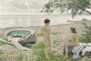 Paul Gustave Fischer - On the beach (På stranden)