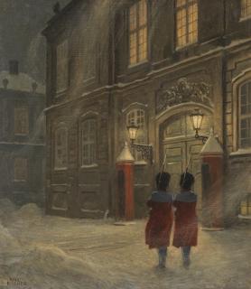 Paul Gustave Fischer - Royal Guards By Amalienborg Palace, Copenhagen