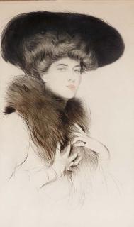 Paul Helleu - [Lady with Fur Collar]