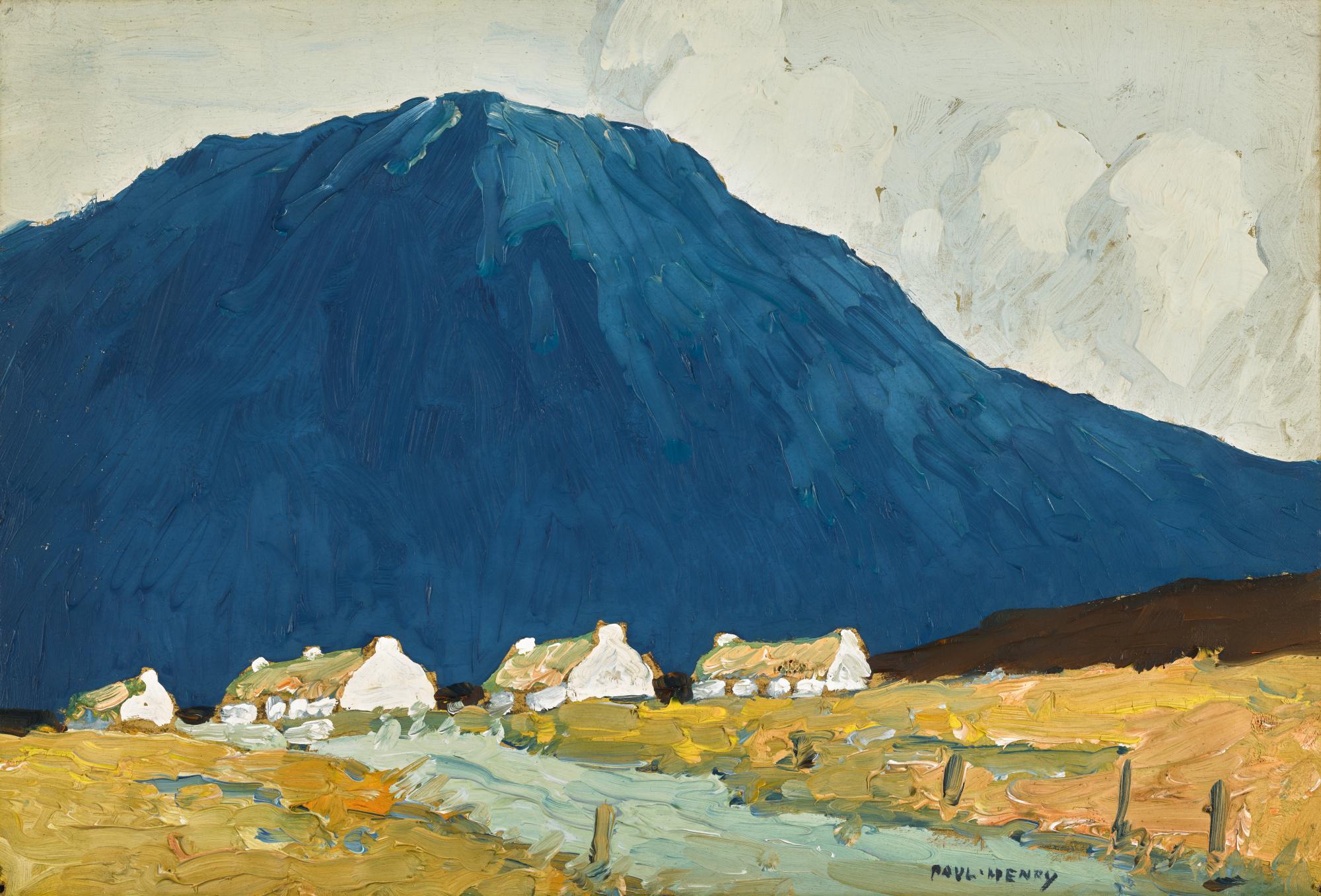 Paul Henry, R.H.A., R.U.A. - Cottages By A Stream