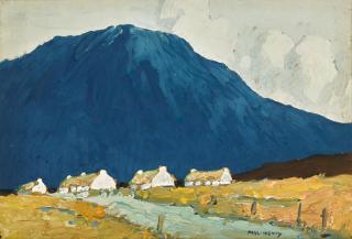 Paul Henry, R.H.A., R.U.A. - Cottages By A Stream