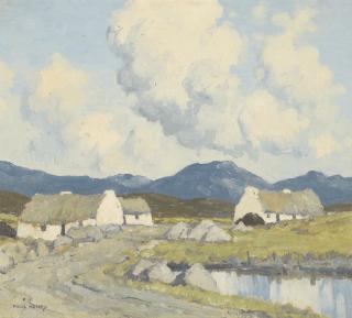 Paul Henry, R.H.A., R.U.A. - Cottages By Water
