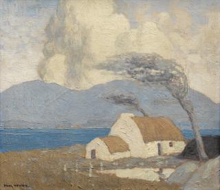 Paul Henry R.H.A. - Achill Cottage, Lough Corrib