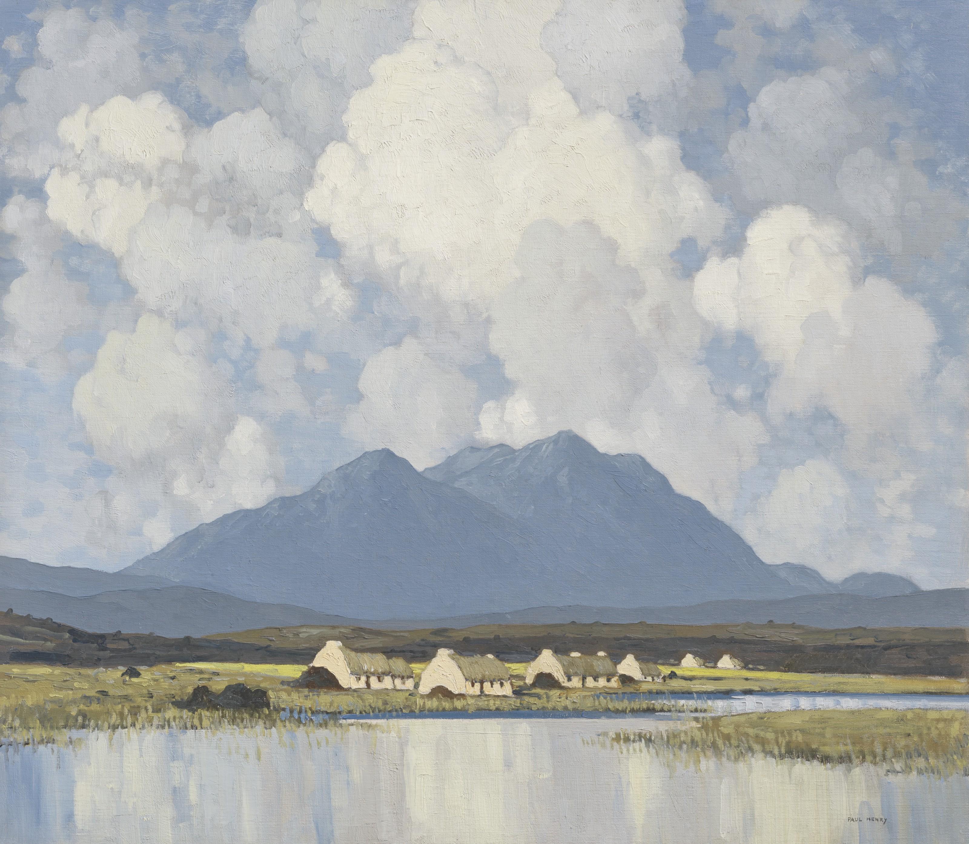 Paul Henry, R.H.A. - Mountains and Lake, Connemara