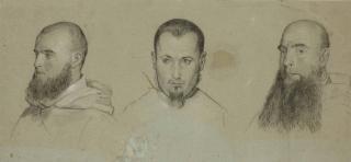 Paul-Hippolyte Delaroche - Têtes de moines camaldules