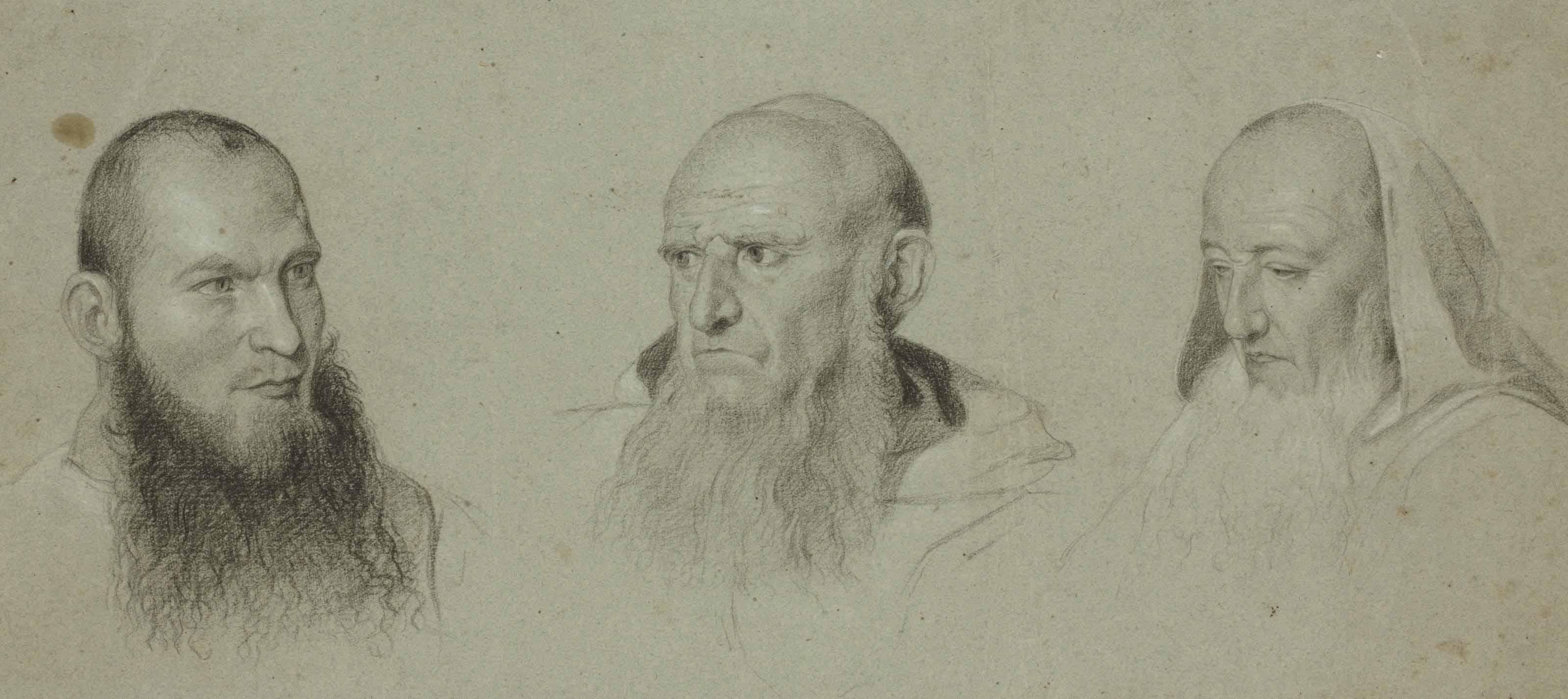 Paul-Hippolyte Delaroche - Têtes de moines camaldules