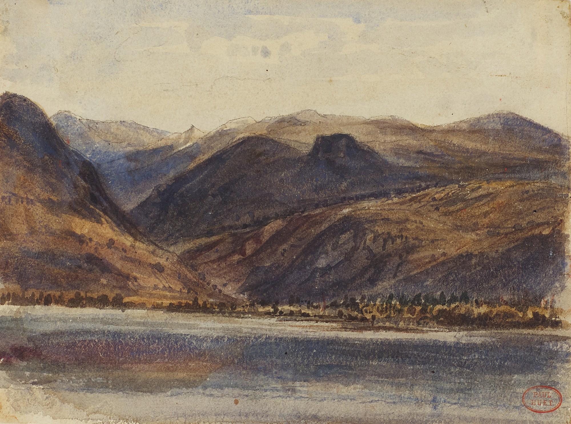 Paul Huet - A Mountainous Landscape