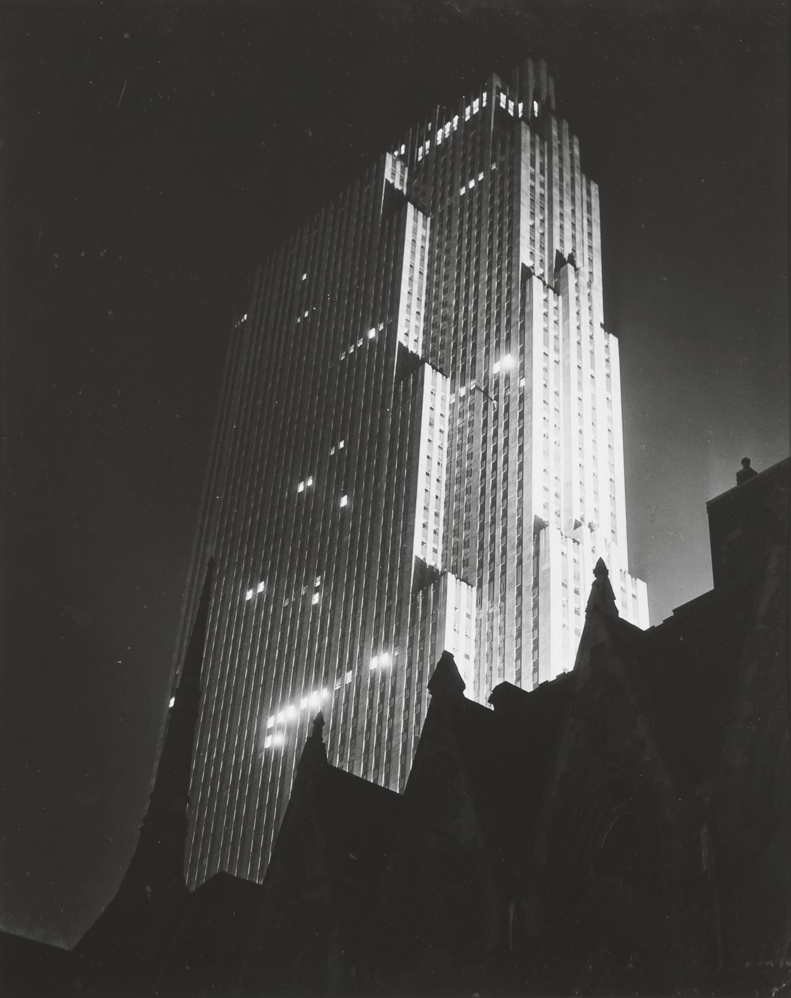 Paul J. Woolf - Rockefeller Center at Night, 1930s