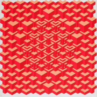 Paul Jablonka - Blocks in Green and Blue; Blocks in Red and Tan (2 works)