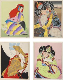 Paul Jacoulet - A Collection Of Color Woodcuts