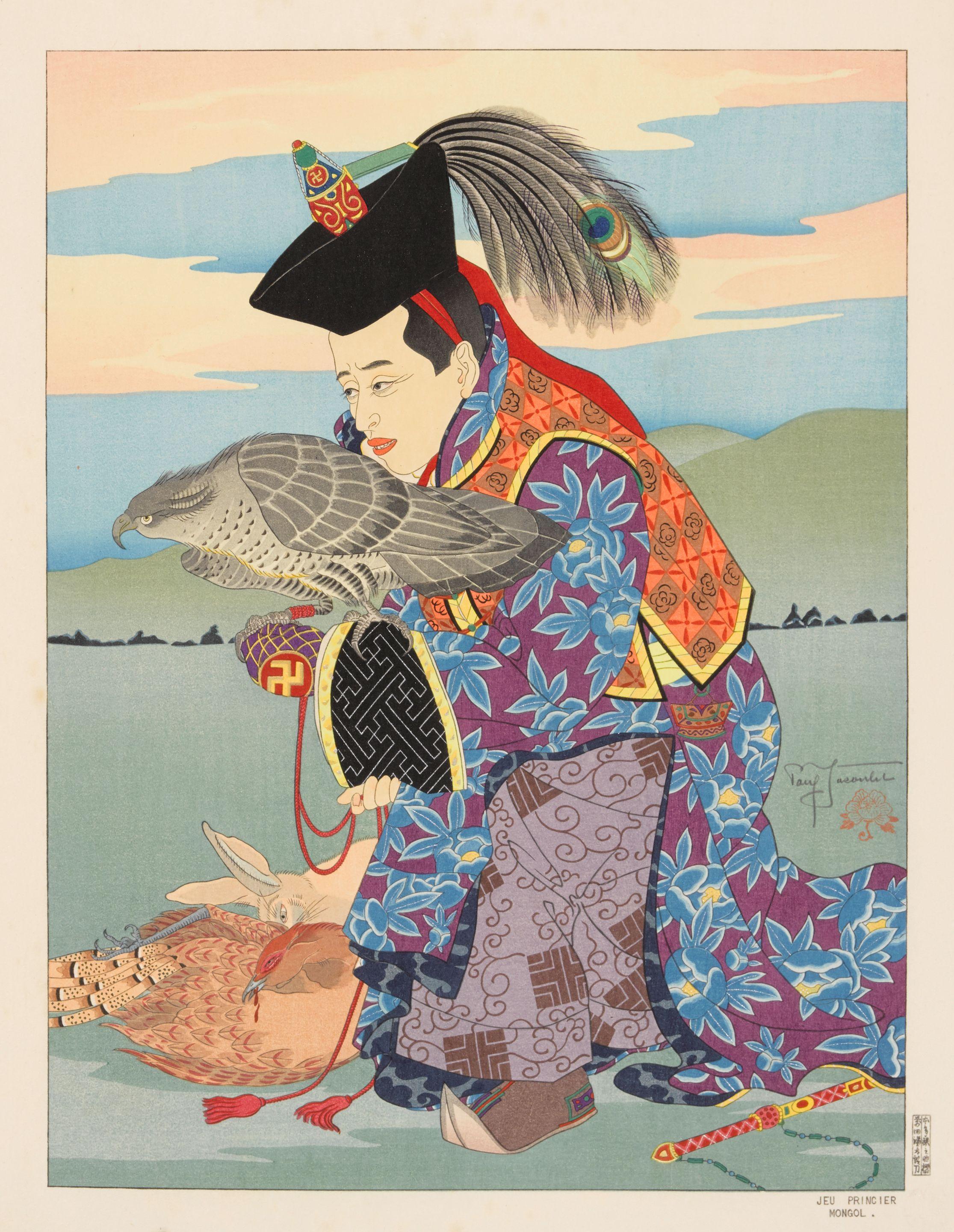 Paul Jacoulet - Jeu Princier. Mongol