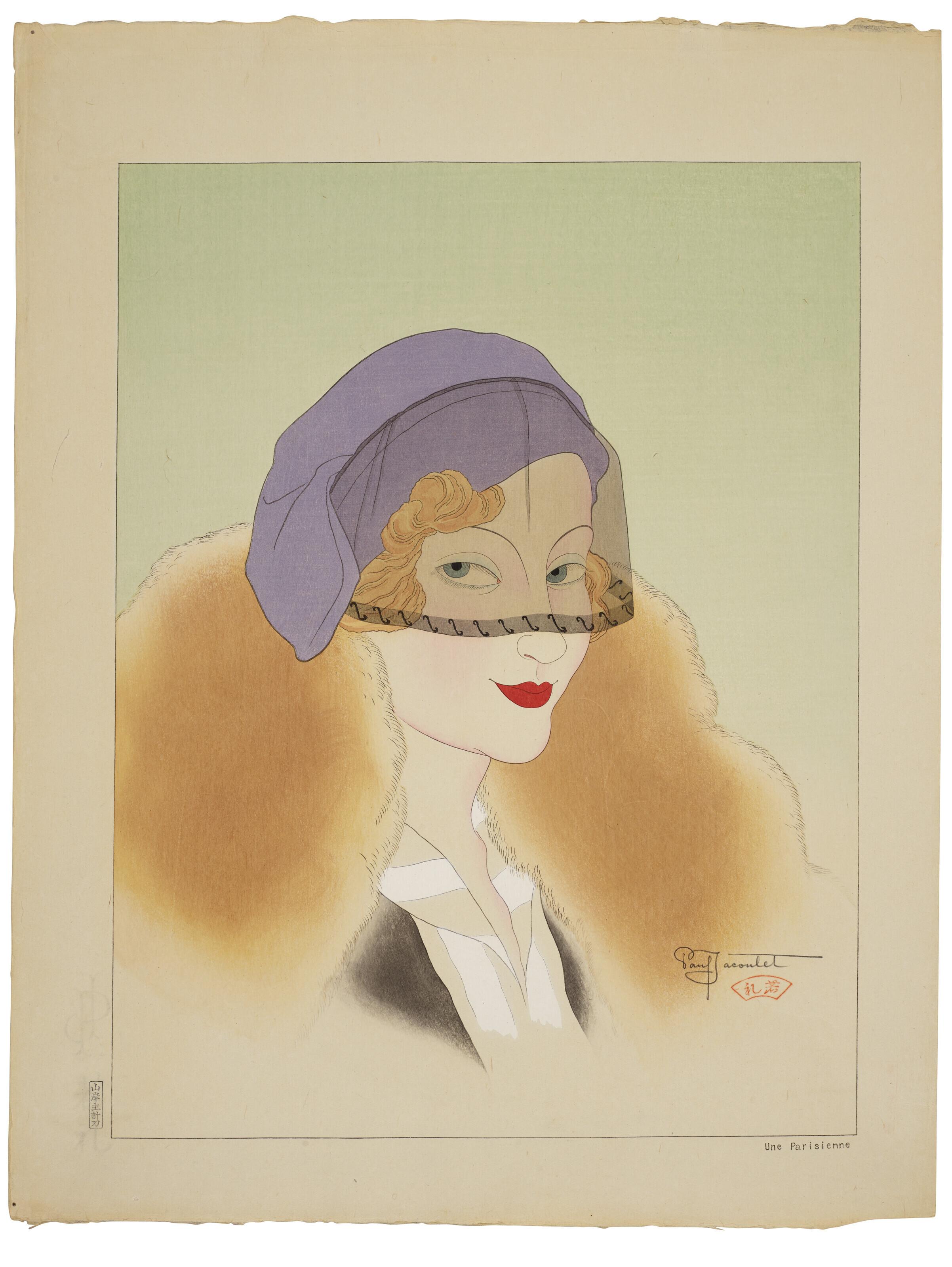 Paul Jacoulet - Une Parisienne (A Parisian Lady)