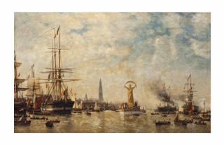 Paul Jean Clays - Celebration of the Freedom of the Port of Antwerp, 1863