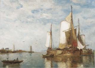 Paul Jean Clays - Shipping on a calm