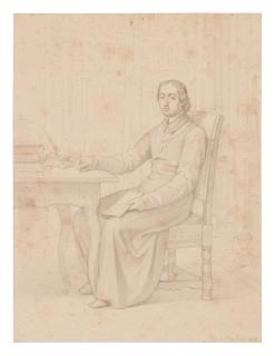 Paul-Jean Flandrin - Portrait of Jean-Baptiste Massillon, Bishop of Clermont (1663-1742)