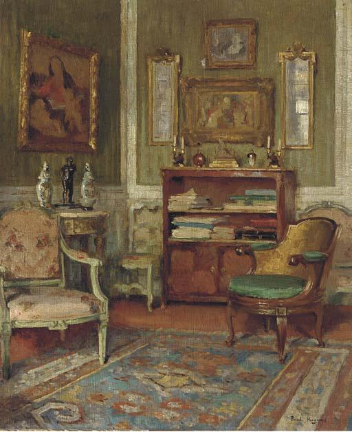 Paul Jean Hugues - Study of an interior