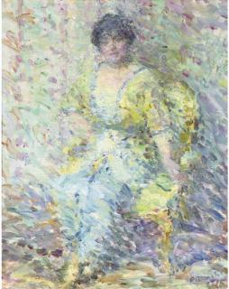 Paul-Jean Martel - Seated woman with dark hair