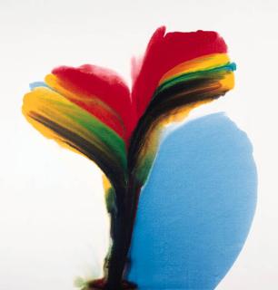 Paul Jenkins - Phenomena Blue Greets Cardinal