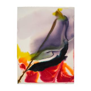 Paul Jenkins - Phenomena Head Blue Shot, 1977