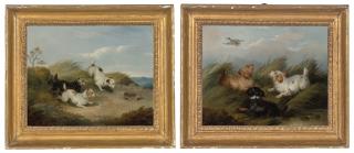 Paul Jones - Terriers chasing a rabbit; and Terriers flushing a mallard