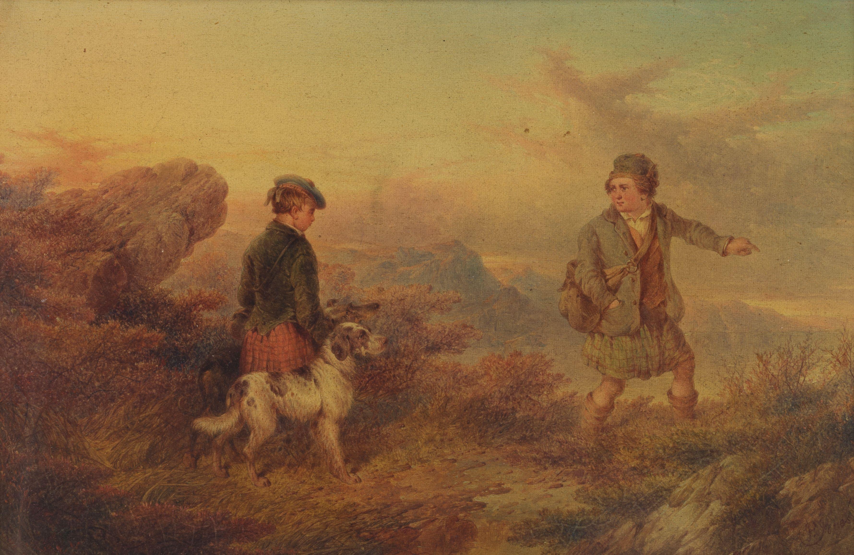 Paul Jones - Two boys and dogs in the highlands