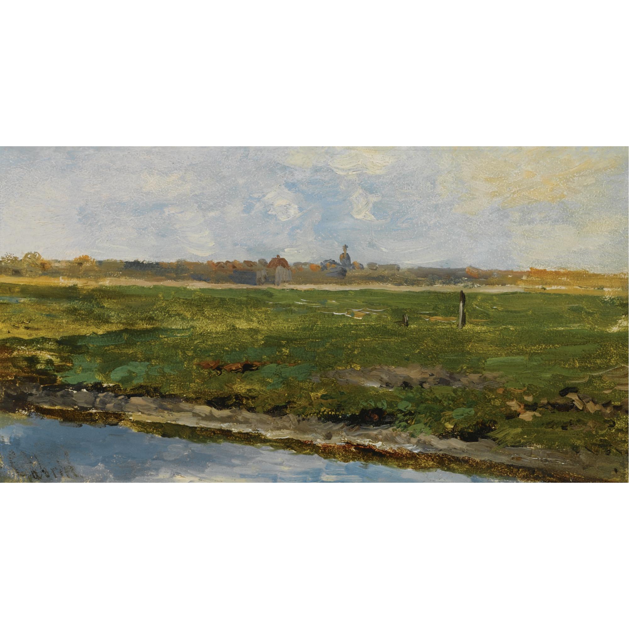 Paul Joseph Constantin Gabriel - Dutch A Polder Landscape