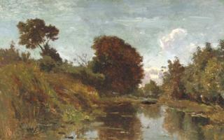 Paul Joseph Constantin Gabriel - In het Gein bij Abcoude: rowing along the river