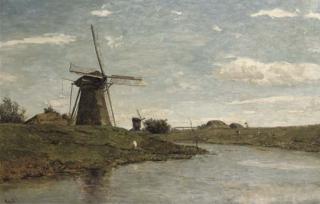 Paul Joseph Constantin Gabriel - Windmills at Kinderdijk