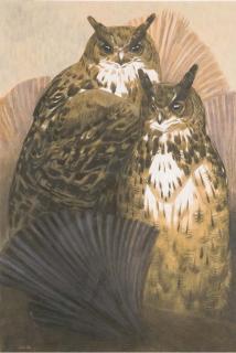 Paul Jouve - Couple de Grands Ducs, 1928