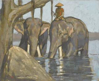 Paul Jouve - Eléphants, Vers 1923