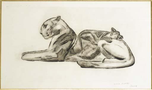 Paul Jouve - \'La Lionne Et Son Lionceau\', Vers 1927