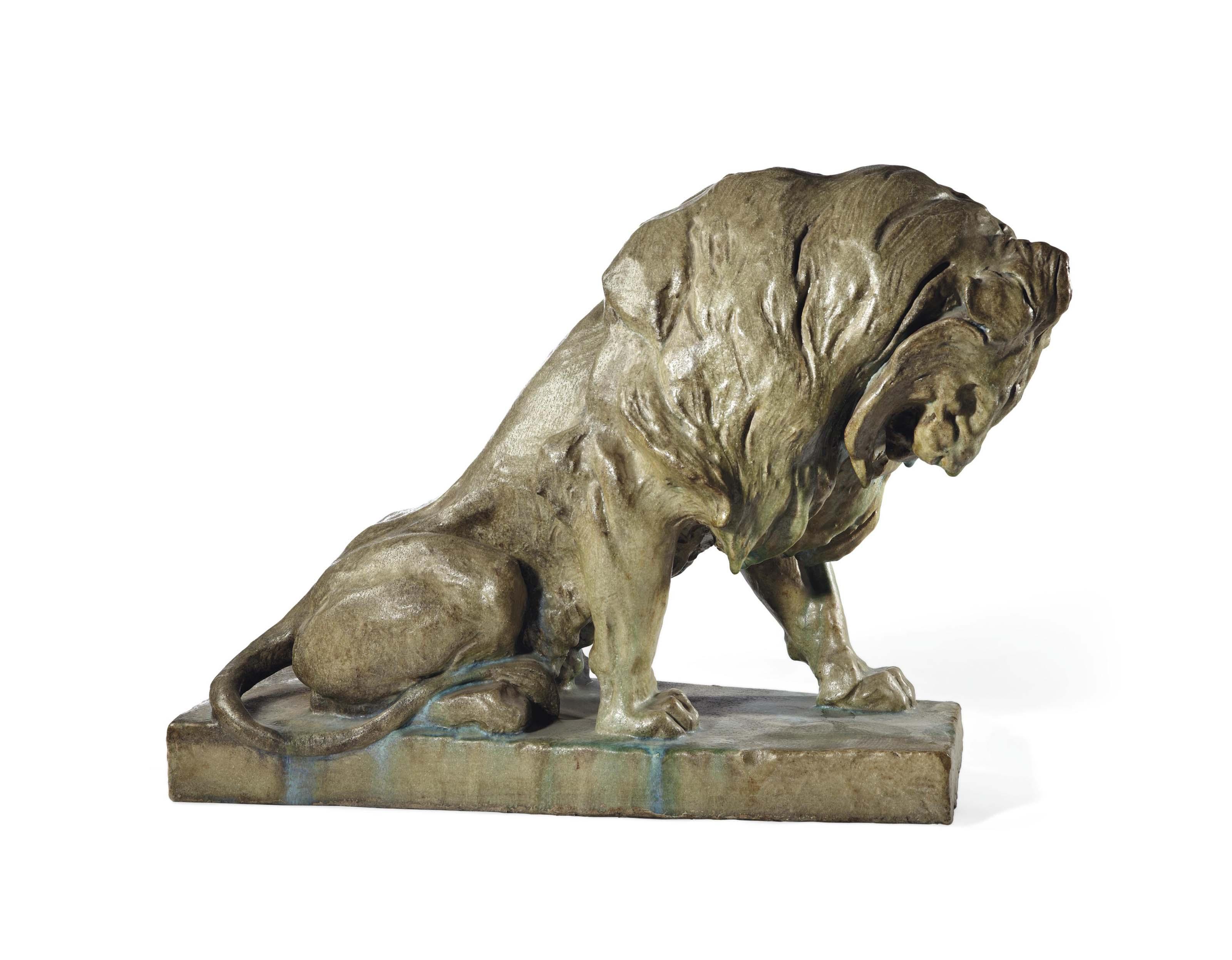 Paul Jouve - \'Lion Assis\', Le Modèle Créé En 1900, Celui-Ci Réalisé Par Émile Müller (1915-1988) À Partir De 1901