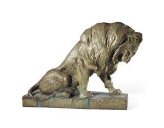 Paul Jouve - \'Lion Assis\', Le Modèle Créé En 1900, Celui-Ci Réalisé Par Émile Müller (1915-1988) À Partir De 1901