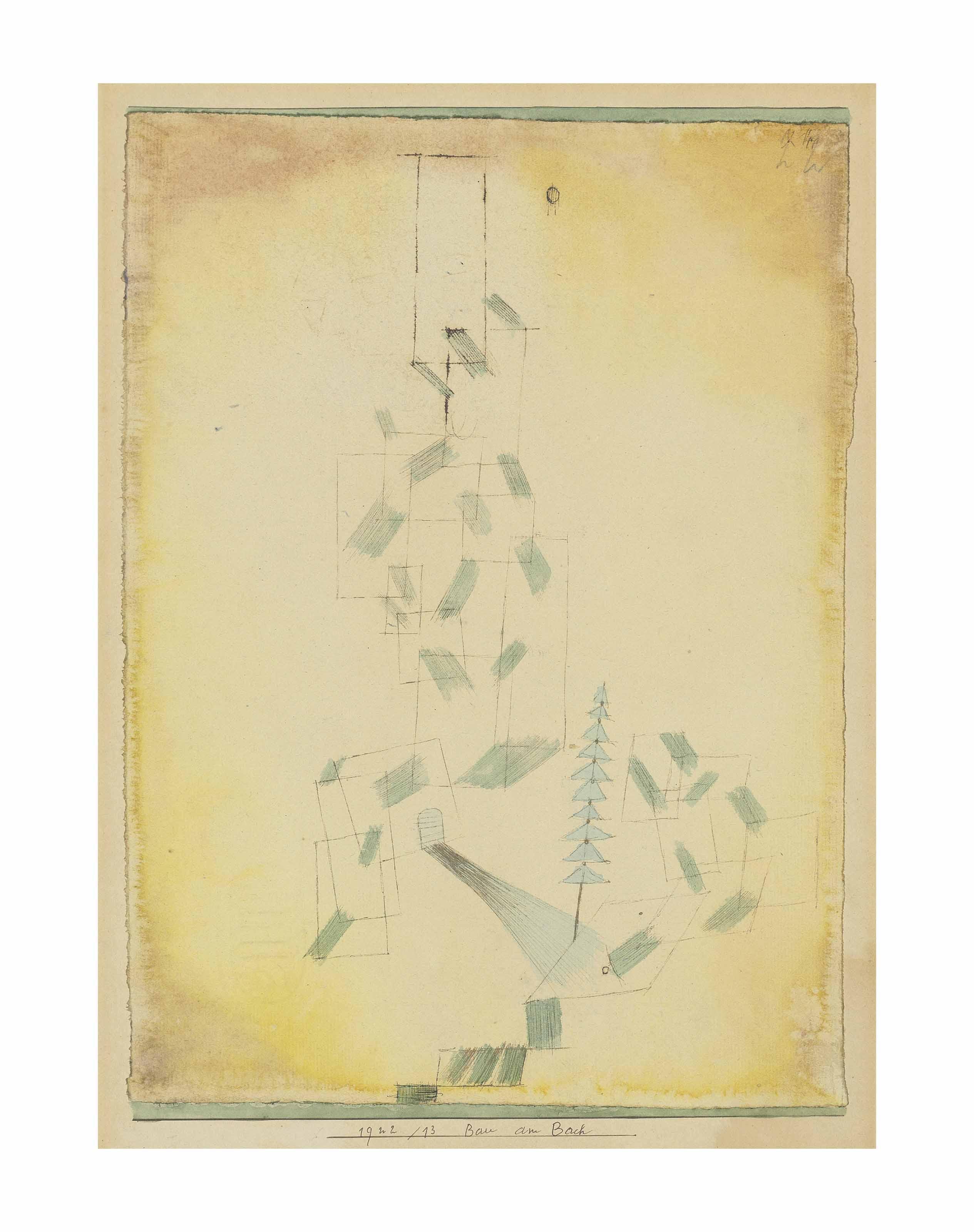 Paul Klee - Baum am Bach (Construction by the Brook)